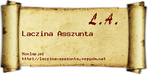 Laczina Asszunta névjegykártya